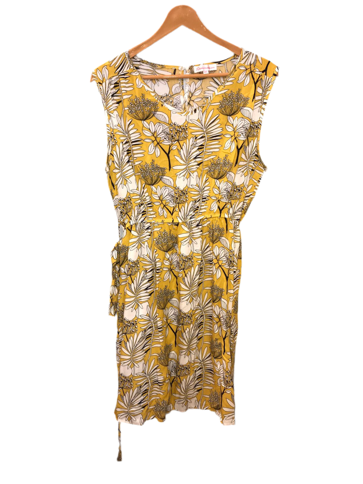 Floral linen Short dress size S Length 34
