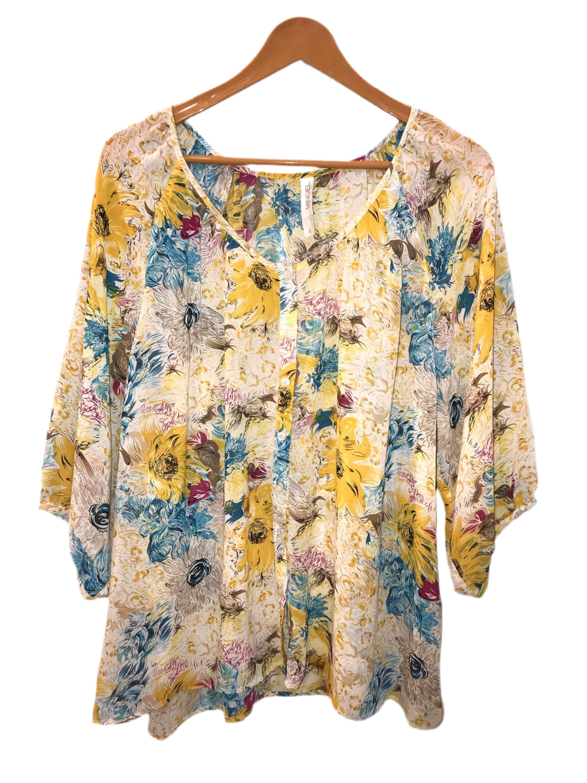 Chiffon See through Size Large Chest 20/21 length 27